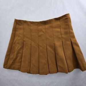 Forever 21 Skirt Womens Zip Up Flare Pleated Lined School Skirt Sz 28